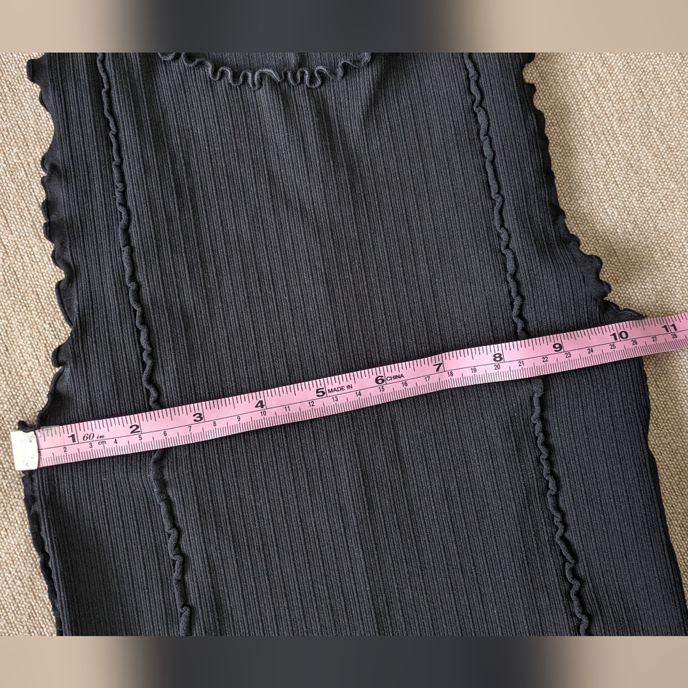 Free People Black Ribbed Tank Top - Picture 6 of 10